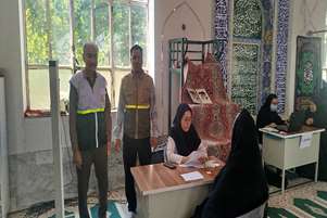 برگزاری کاروان سلامت در مسجد امام حسین(ع) روستای شول