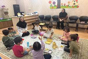 آموزش تغذیه سالم و شست‌وشوی صحیح دست‌ها به کودکان مهدکودک علوی زرقان