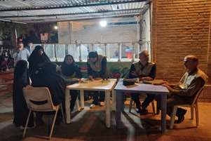 برپایی پایگاه سیار پایش فشار خون در اجتماعات شبانه شهروندان زرقانی