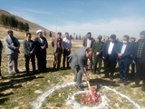 برگزاری آئین کلنگ زنی ساخت خانه بهداشت چاه سرخ