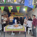 برپایی غرفه سلامت در مراسم عید غدیر با حضور فرماندار و امام جمعه شهرستان زرقان؛ انجام غربالگری فشارخون ۱۵۵ نفر از شهروندان