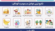 شایع ترین عوامل مسمومیت کودکان 